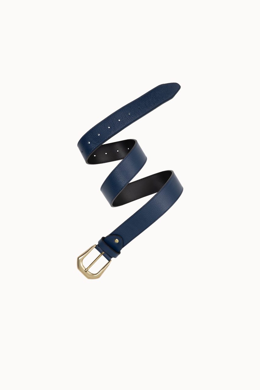 vk ghost-115 Dark Blue Leather Belt - Image 1