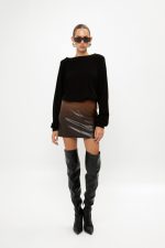 Ombre Faux Leather Mini Skirt - Image 2