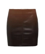 Ombre Faux Leather Mini Skirt