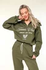 Tennis Hoodie Set - Χακί - Image 2
