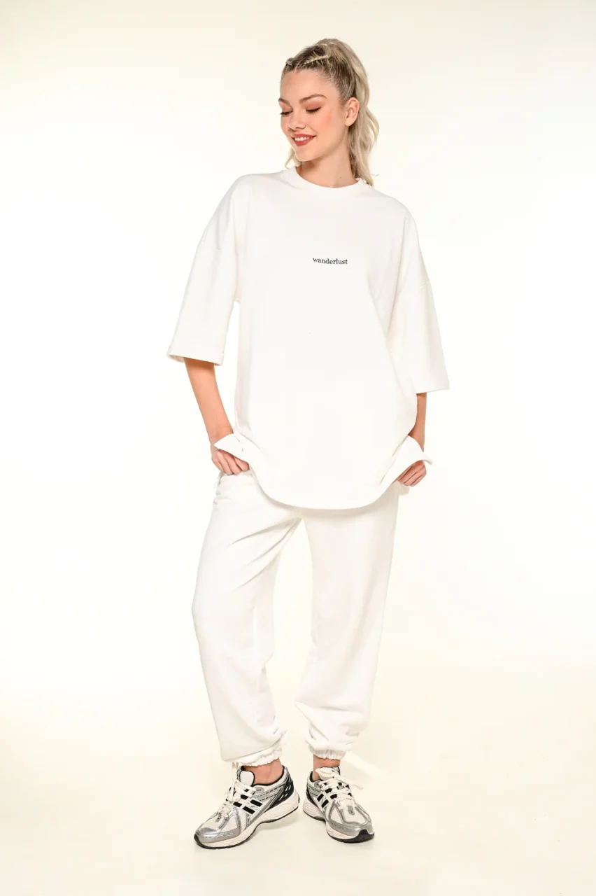 NTS_7372 Minimal Tracksuit - Εκρού - Image 1