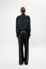Black Faux Leather Pants - Image 2