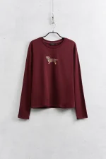 Top Dog Print - Μπορντό