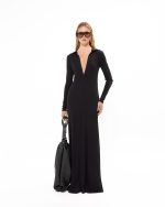 VK Black Rib Maxi Dress - Image 2