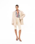 VK Creme Faux Leather Blazer - Image 2