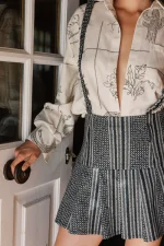 Saloon Unisex Shirt Khaki - Image 2