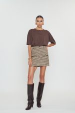 Olivia Mini Skirt - Brown - Image 4