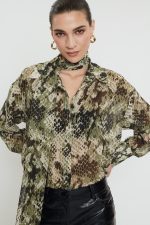 Mila Πουκάμισο - Olive Snake
