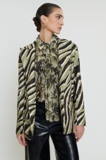 Caira Blazer - Olive Zebra - Image 3