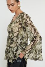 Estelle Πουκάμισο - Olive Snake - Image 4