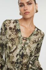 Estelle Πουκάμισο - Olive Snake - Image 3