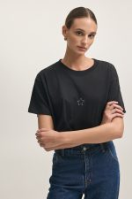 NR Hollywood Crop T-Shirt Black - Image 3