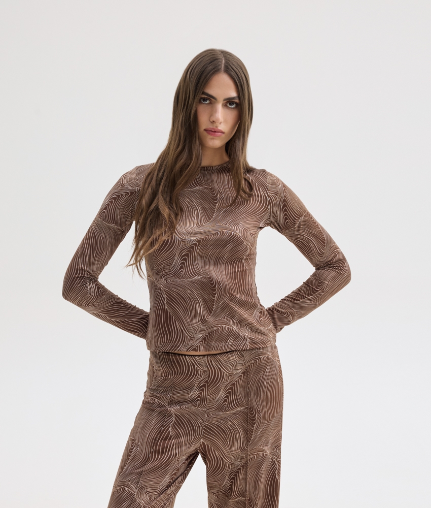 wendy-top (2) Wendy Τοπ - Wave Print - Image 1