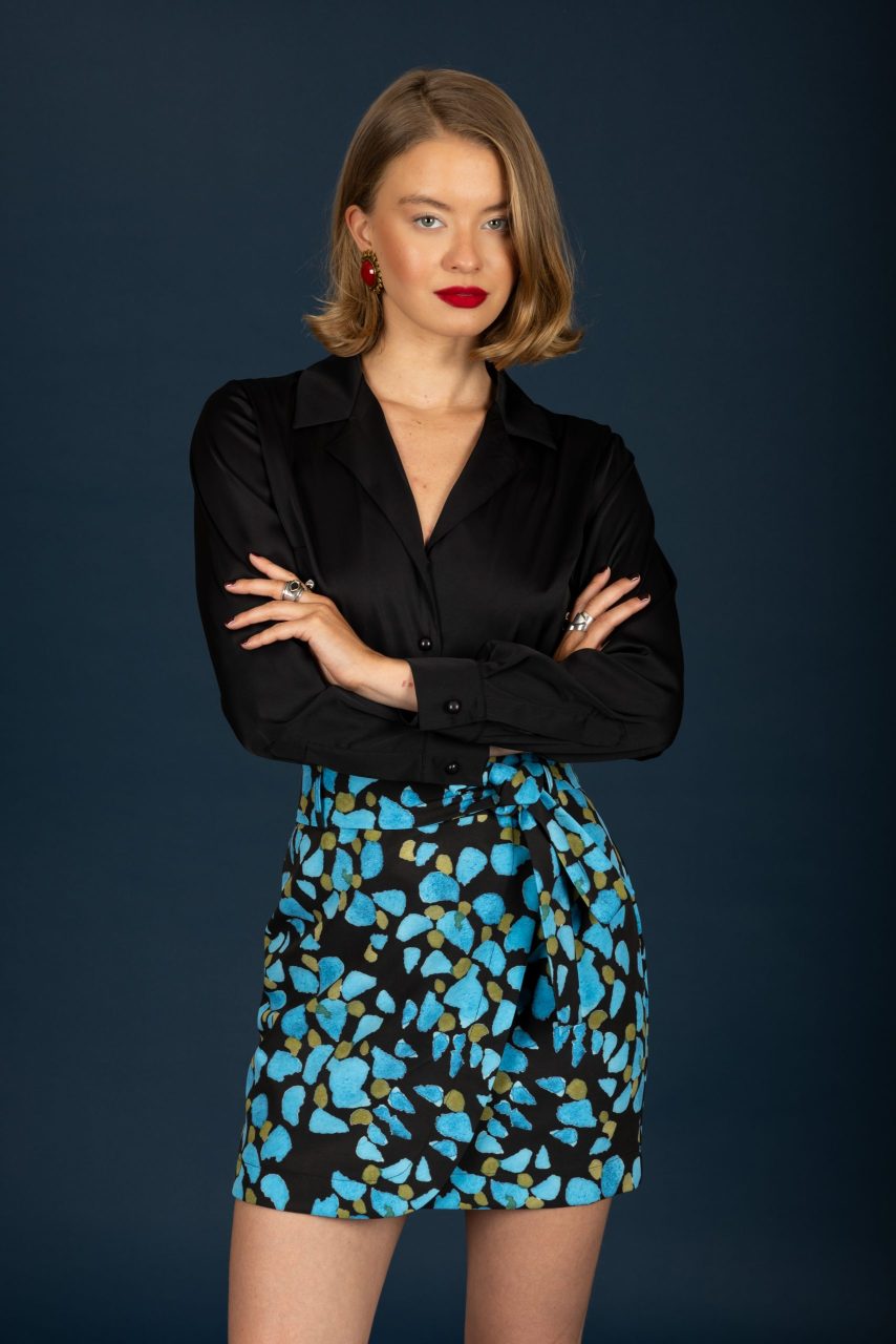 41114-71496-1-scaled Tiffani Φούστα - Μπλε - Image 1