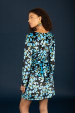 Tiffani Velvet Φόρεμα - Μπλε - Image 3