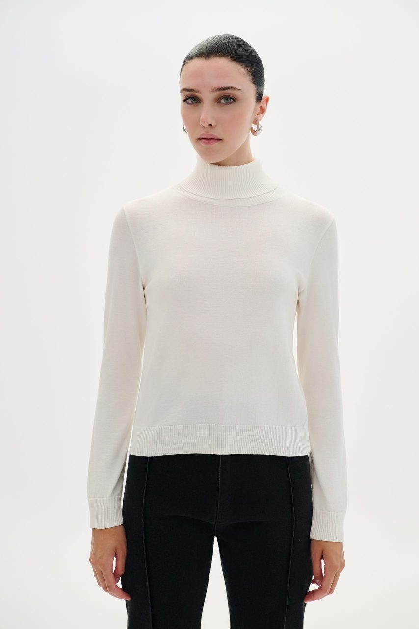 W6THBZ0059BLOUSE-TURTLENECK-2-scaled Basic Ζιβάγκο - Εκρού - Image 1