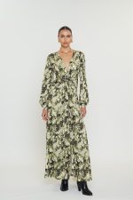 Sandra Jersey Φόρεμα - Olive Snake - Image 3