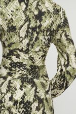 Sandra Jersey Φόρεμα - Olive Snake - Image 5
