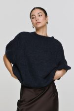 Shortsleeve Πουλόβερ - Σκούρο Μπλε - Image 3