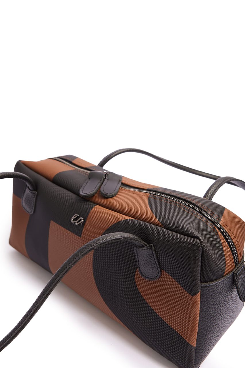 STELLA Silhouette Suede Bag S - Logo Brown - Image 1