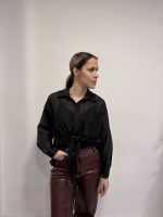 Myrto Πουκάμισο - Μαύρο/Χακί - Image 2