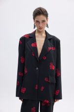 Red Bloom Blazer