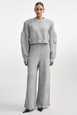 NR Donna Knit Trousers - Γκρι - Image 6