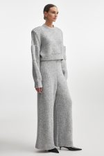 NR Donna Knit Trousers - Γκρι - Image 4