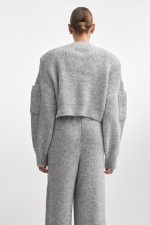 NR Donna Knit Cropped Blouse - Γκρι - Image 3