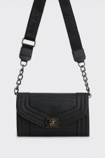 Streetline Clutch Bag Croco - Black
