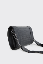 Streetline Clutch Bag Croco - Black - Image 3