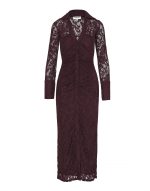Margaret Lace Dress - Burgundy