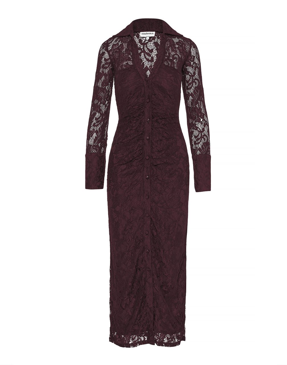 2025_11_25-Mix-n-Match-Product015 Margaret Lace Dress - Burgundy - Image 1