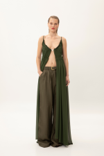 Crysalis Khaki Long Top