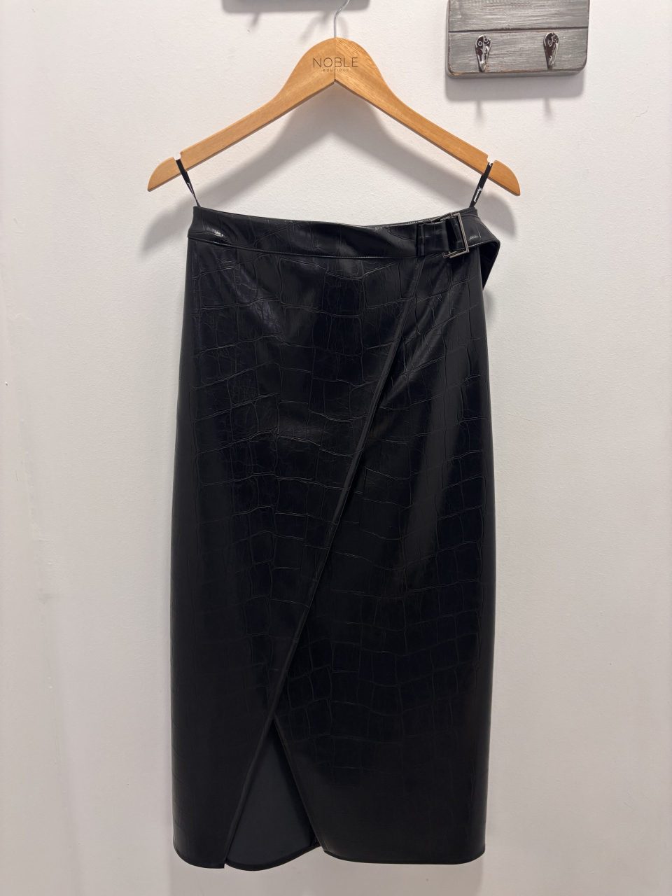 IMG_1295 Croco Midi Φούστα - Μαύρο - Image 1