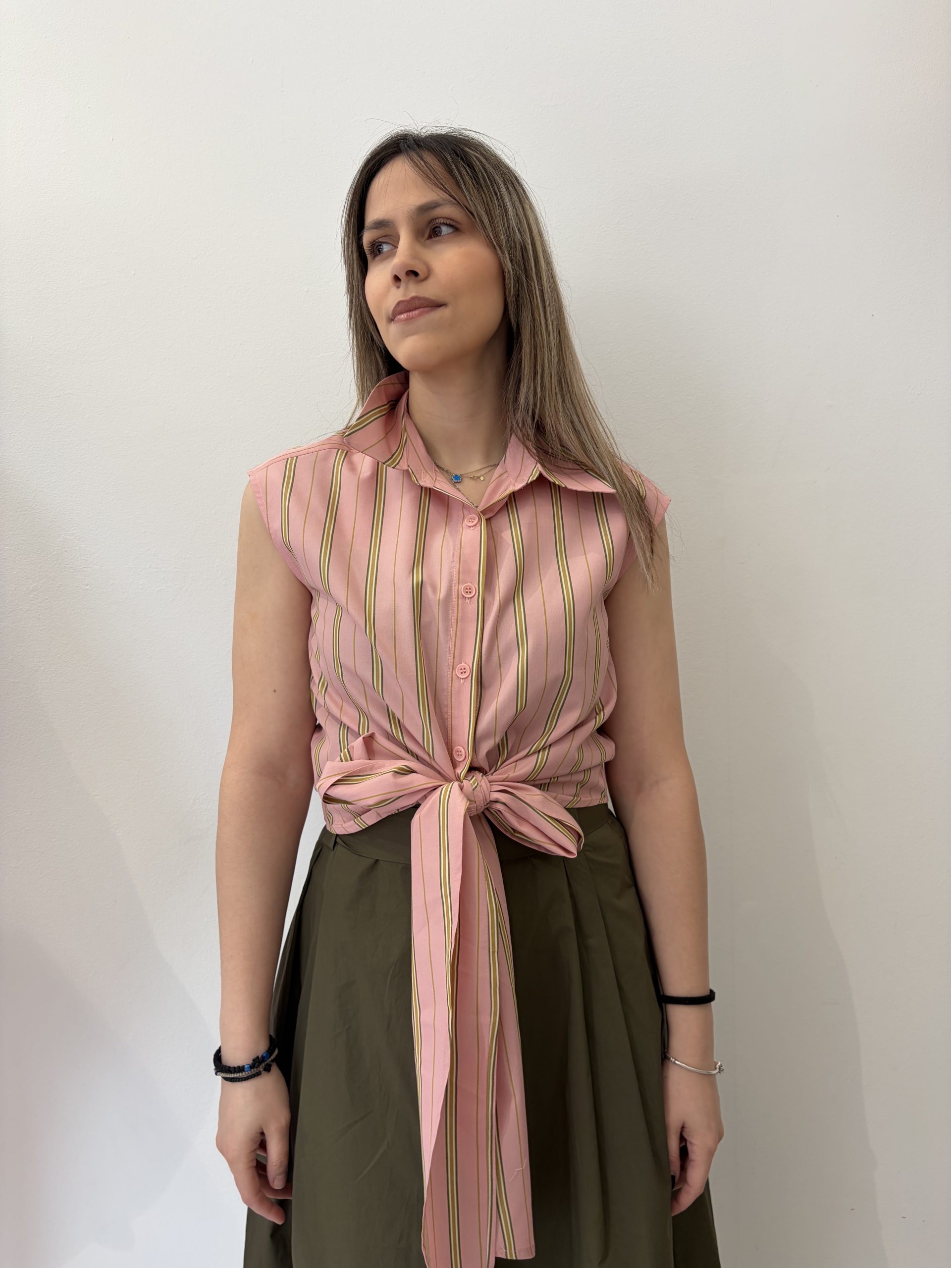 IMG_5729 Mia Πουκάμισο - Ροζ/Ριγέ - Image 1