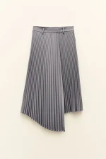Midi Pleated Φούστα - Γκρι