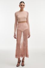 NR Femme Knitted Crop Top - Ροζ