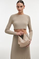 NR Siena Leather Bag - Γκρι