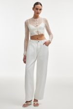 NR Veil Cardigan Top - Λευκό - Image 2