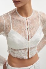 NR Veil Cardigan Top - Λευκό