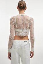 NR Veil Cardigan Top - Λευκό - Image 4