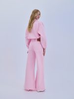 Denim Trousers Flared - Baby Pink - Image 6