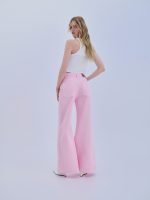 Denim Trousers Flared - Baby Pink - Image 2