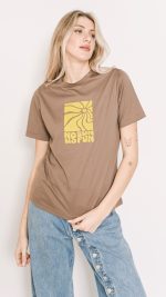 Catalina T-shirt - No Sun No Fun Brown