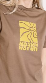 Catalina T-shirt - No Sun No Fun Brown - Image 2