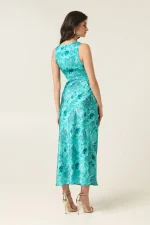 Serafina Midi Satin Dress - Image 2