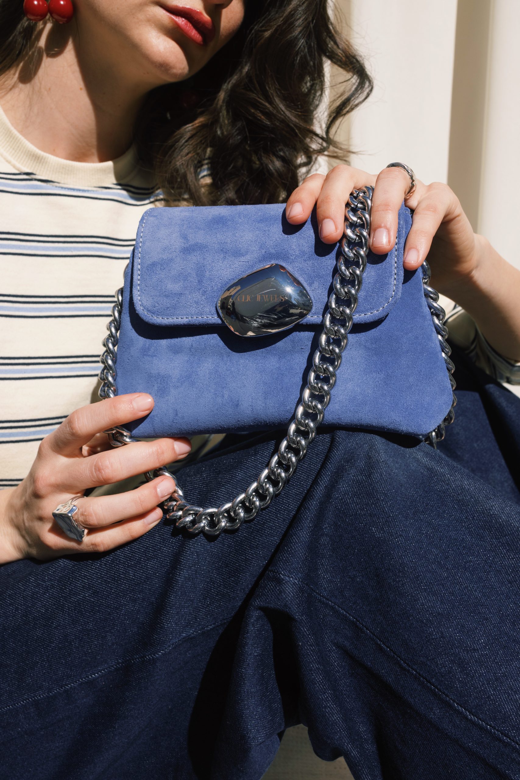 Processed with VSCO with c1 preset Maya MiniBag - Violet Blue Suede - Image 1