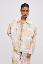 Floral Mist Jean Jacket