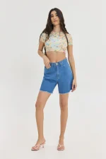 Lila Shorts - Lein Blue
